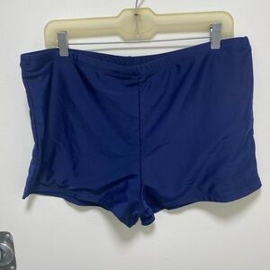 Navy Blue Swim Shorts, Women’s Plus Size 4X, New without tags, Waist = 18”